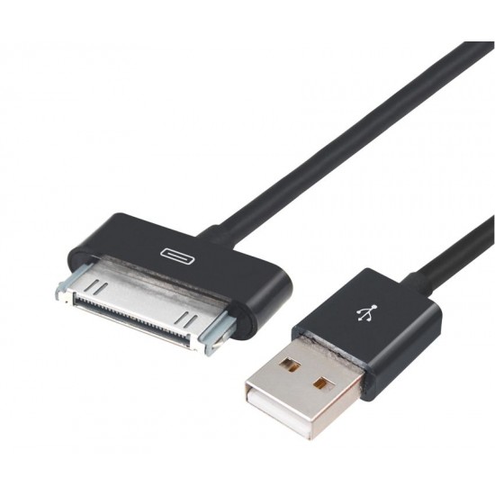 POWERTECH Καλώδιο USB 2.0 σε iPad & iPhone 4/4S CAB-U023, μαύρο, 1m