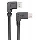 POWERTECH Καλώδιο USB σε USB Micro-B CAB-U132, 90°, Dual Easy USB, 0.5m