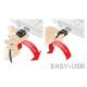 POWERTECH Καλώδιο USB σε USB Micro-B CAB-U133, 90°, Dual Easy USB, 1m