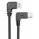 POWERTECH Καλώδιο USB σε USB Type-C CAB-U134, 90°, Dual Easy USB, 0.5m