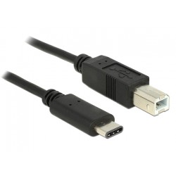 POWERTECH Καλώδιο CAB-UC012 USB 2.0 Type-C σε USB Type B, 1m, μαύρο
