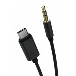 POWERTECH Καλώδιο USB Type-C σε jack 3.5mm ,1m, Black
