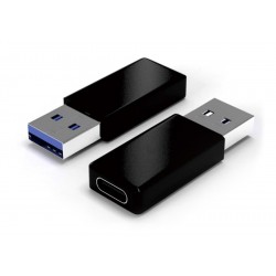POWERTECH Adapter USB 3.0 male σε USB Type-C female, μαύρο