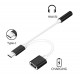 POWERTECH Converter USB Type-C σε 3.5mm & θηλυκό USB Type-C, λευκό