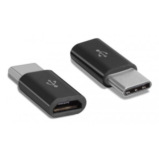 POWERTECH Adapter USB Type-C (M) σε Micro USB (F) CAB-UC043, longer tip