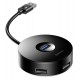 BASEUS USB hub CAHUB-U01 USB 3.0, 1x USB 3.0, 3x USB 2.0, 1m, μαύρο