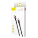 BASEUS καλώδιο USB Type-C CATKLF-G91, 3A 60W, PD2.0, 2m, μαύρο-κόκκινο