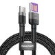 BASEUS καλώδιο USB σε Type-C CATKLF-PG1, 40W, double-sided, 1m, γκρι