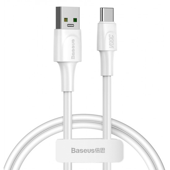 BASEUS καλώδιο USB σε USB Type-C CATSW-F02, VOOC, 5A, 1m, λευκό
