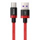 BASEUS καλώδιο USB σε Type-C CATZH-A09, 40W - 5A, 1m, κόκκινο
