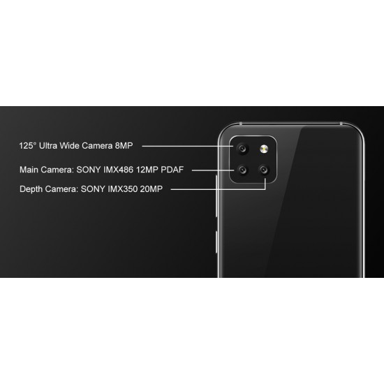 CUBOT Smartphone X20, 6.3", 4/64GB, Octa-Core, triple camera, μαύρο