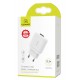 USAMS φορτιστής τοίχου T19, 1x USB, 2.1A, λευκός