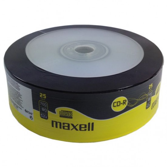 MAXELL CD-R 80min, 700ΜΒ, 52x, 25τμχ Spindle pack