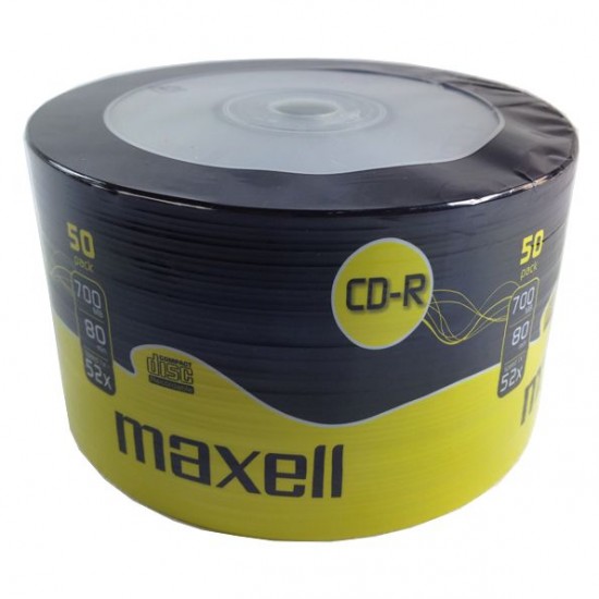 MAXELL CD-R 80min, 700ΜΒ, 52x, 50τμχ Spindle pack