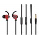 YISON Earphones με μικρόφωνο CX300, on/off, 1.2m, με μαγνήτη, κόκκινα