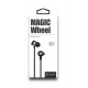 CELEBRAT Earphones με μικρόφωνο D1, on/off, 10mm, 1.2m flat, μαύρα