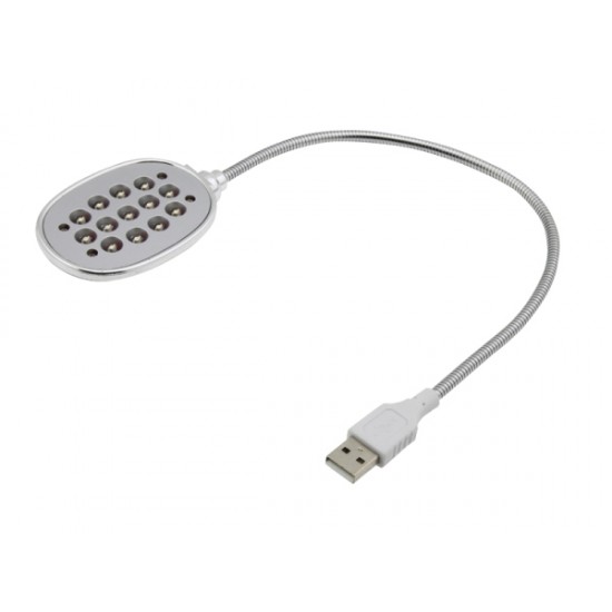 ESPERANZA USB LED φακός EA120 για laptop, 13 LED, ασημί