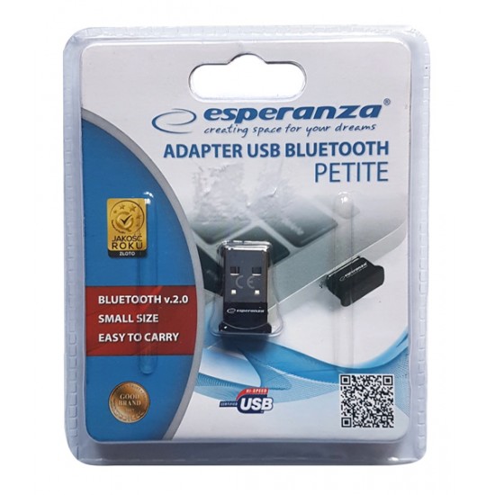 ESPERANZA USB Adapter Petite EA159, Bluetooth 2.0 EDR, μαύρο