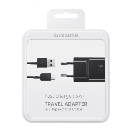SAMSUNG Φορτιστής EP-TA300CBEGWW USB 2.0 σε Type-C, 2.1A 25W, μαύρος