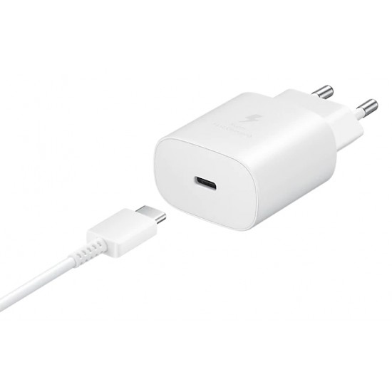 SAMSUNG φορτιστής τοίχου EP-TA800XWEGWW, USB Type-C, 25W 3A, λευκό