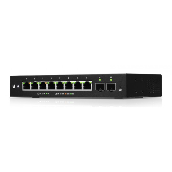 UBIQUITI Gigabit PoE switch ES-10XP, 8x 10/100/1000Mbps