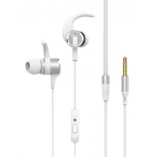 YISON Sports earphones EX230-WH με μικρόφωνο, 10mm, 1.2m, λευκό
