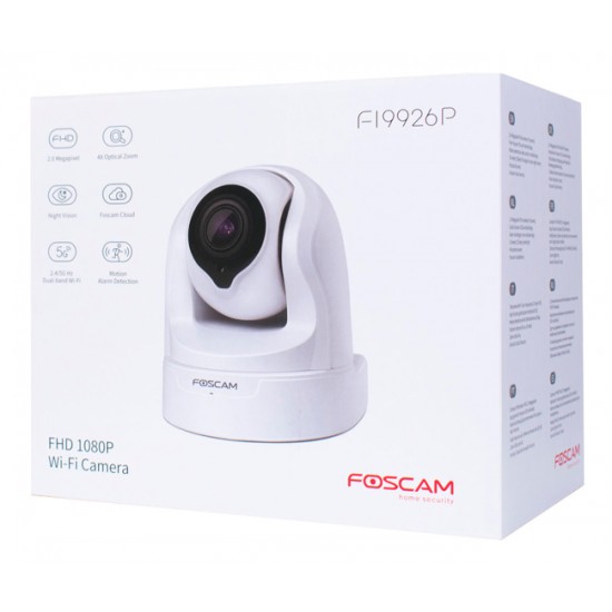 FOSCAM IP κάμερα F19926P, WiFi, Full HD, 2MP, 4x optical zoom, λευκή