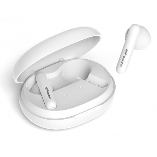 HIFUTURE earphones FutureBuds+, true wireless, με θήκη φόρτισης, λευκά