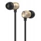 CELEBRAT earphones με μικρόφωνο G10, 10mm, 3.5mm, 1.2m, χρυσά