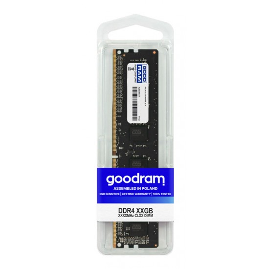 GOODRAM Μνήμη DDR4 UDIMM, 4GB, 2666MHz, PC4-21300, CL19