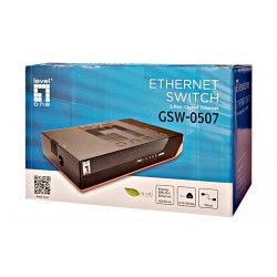 LEVELONE GbE Switch GSW-0507, 5-port 10/100/1000Mbps, Jumbo 9K, Ver. 5.0