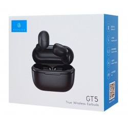 HAYLOU earphones GT5, true wireless, θήκη φόρτισης, touch control, μαύρα