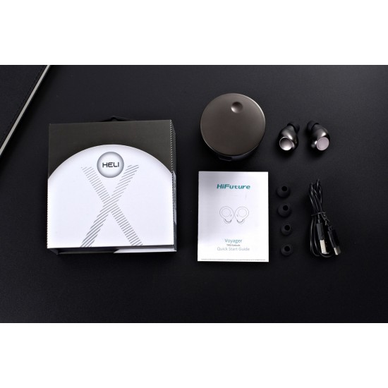 HIFUTURE earphones HeliX με θήκη φόρτισης, true wireless, μαύρα