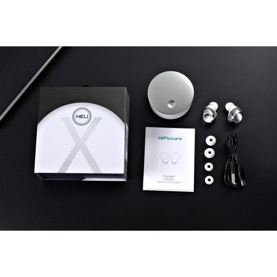HIFUTURE earphones HeliX με θήκη φόρτισης, true wireless, λευκά