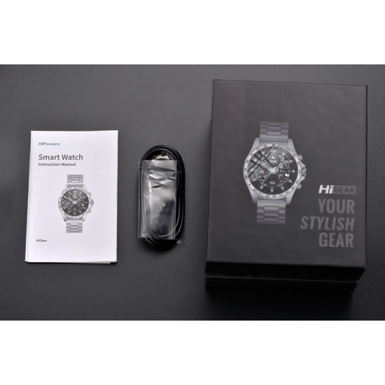HIFUTURE smartwatch HiGEAR, 1.3", IP68, heart rate monitor, ασημί