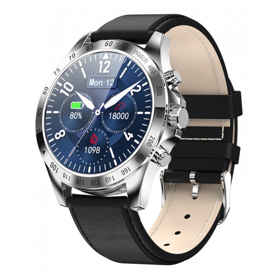 HIFUTURE smartwatch HiGEAR, 1.3", IP68, heart rate monitor, ασημί
