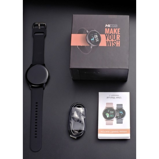 HIFUTURE smartwatch HiMATE, 1.4", IP68, heart rate monitor, μαύρο