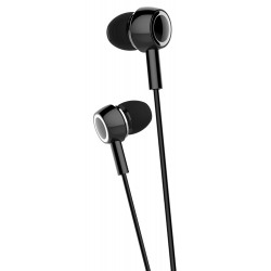 USAMS earphones με μικρόφωνο EP-12, 10mm, 1.2m, μαύρα