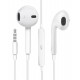 USAMS earphones με μικρόφωνο EP-22, 3.5mm, 14mm, 1.2m, λευκά