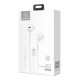 USAMS earphones με μικρόφωνο EP-34, type-C, 1m, λευκά