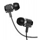 USAMS earphones με μικρόφωνο EP-38, 10mm, 3.5mm, 1.2m, μαύρα