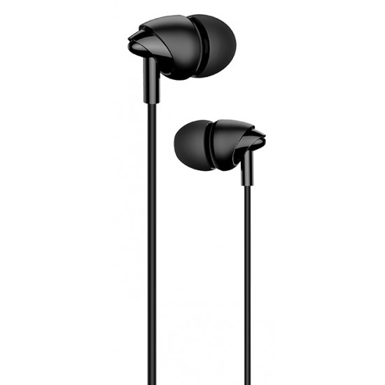 USAMS earphones με μικρόφωνο EP-39, 10mm, 1.2m, μαύρα