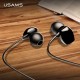 USAMS earphones με μικρόφωνο EP-9, 9mm, 1.2m, μαύρα