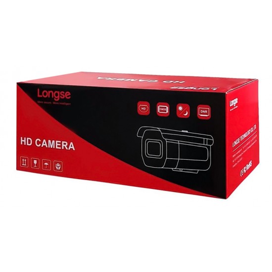 LONGSE IP Κάμερα bullet IPP-015, 5MP, 3.6mm, PoE, IR 25M, IP67