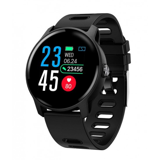 ΙΝΤΙΜΕ Smartwatch S08, 1.3" έγχρωμο, IP68, HR & Blood pressure, μαύρο