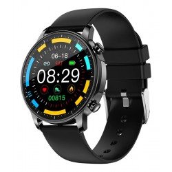 ΙΝΤΙΜΕ smartwatch V23 Pro, 1.3" έγχρωμο, IP67, HR & Blood pressure, μαύρο