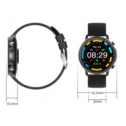 ΙΝΤΙΜΕ smartwatch V23 Pro, 1.3" έγχρωμο, IP67, HR & Blood pressure, μαύρο