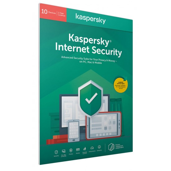 KASPERSKY Internet Security KL1939U5KFS-20FFPDSG, 10 συσκευές 1 έτος, EU