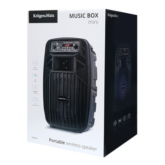 KRUGER&MATZ Φορητό ηχείο ΚΜ0554, bluetooth, USB, FM Radio, μαύρο