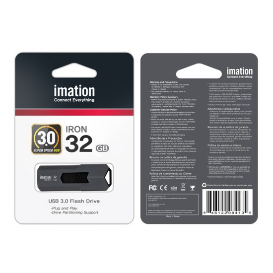 IMATION USB Flash Drive Iron KR03020022, 32GB, USB 3.0, γκρι